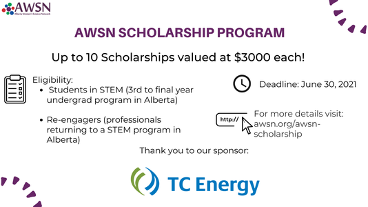 AWSN Scholarship program, details in text below image